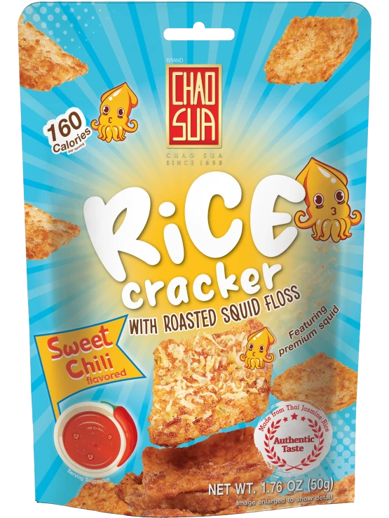 Rice Cracker with Roasted Squid Floss Sweet Chili