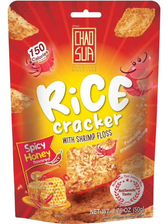 Rice Cracker with Shrimp Floss Spicy Honey